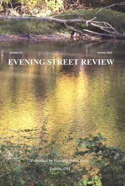 The front cover of the Evening Street Review Fall 2015 issue, published as part of "How to Get Poetry Published, Part 2: Hit the Lit Magazines Hard"