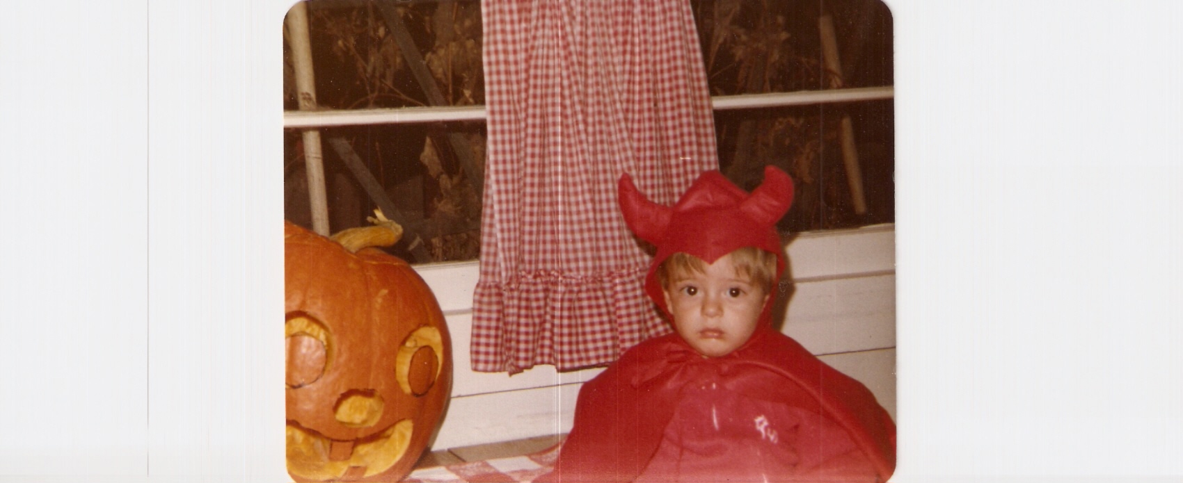 Me in a devil costume, published as part of 